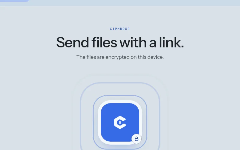 ZoonDrop, with a large button to choose files.